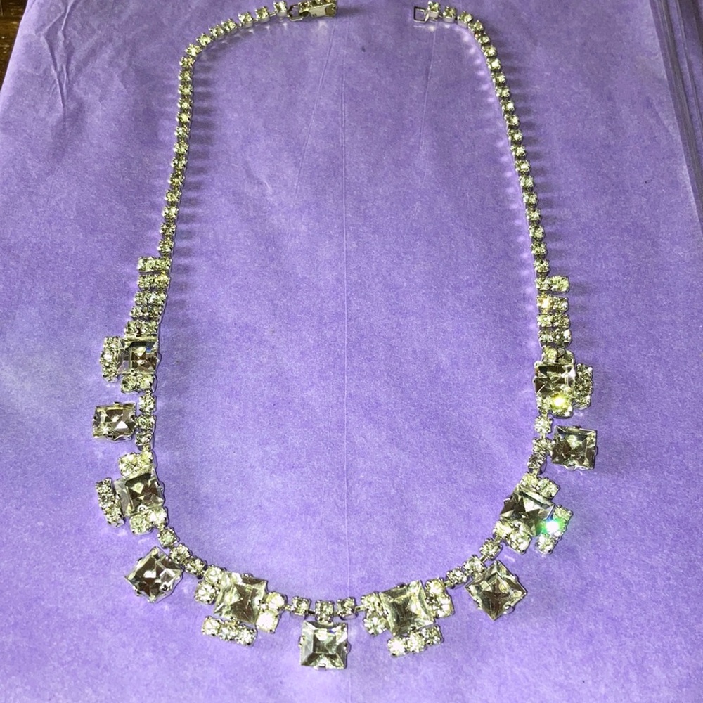Vintage rhinestone choker Neaklace